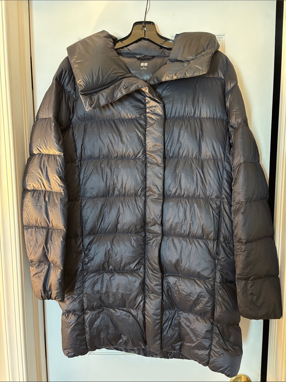 Uniqlo Women's Charcoal Quilted Packable Puffer Coat
